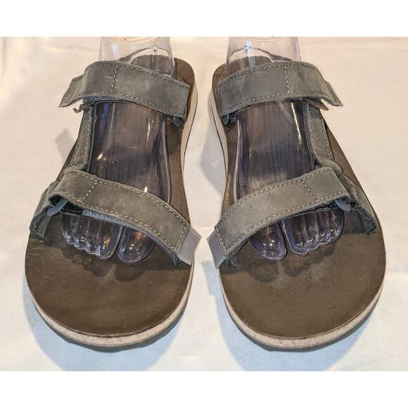 Teva Original Universal Slide Sandals Mens Size 11.5 Hook & Loop Olive / Gray - Picture 3 of 8
